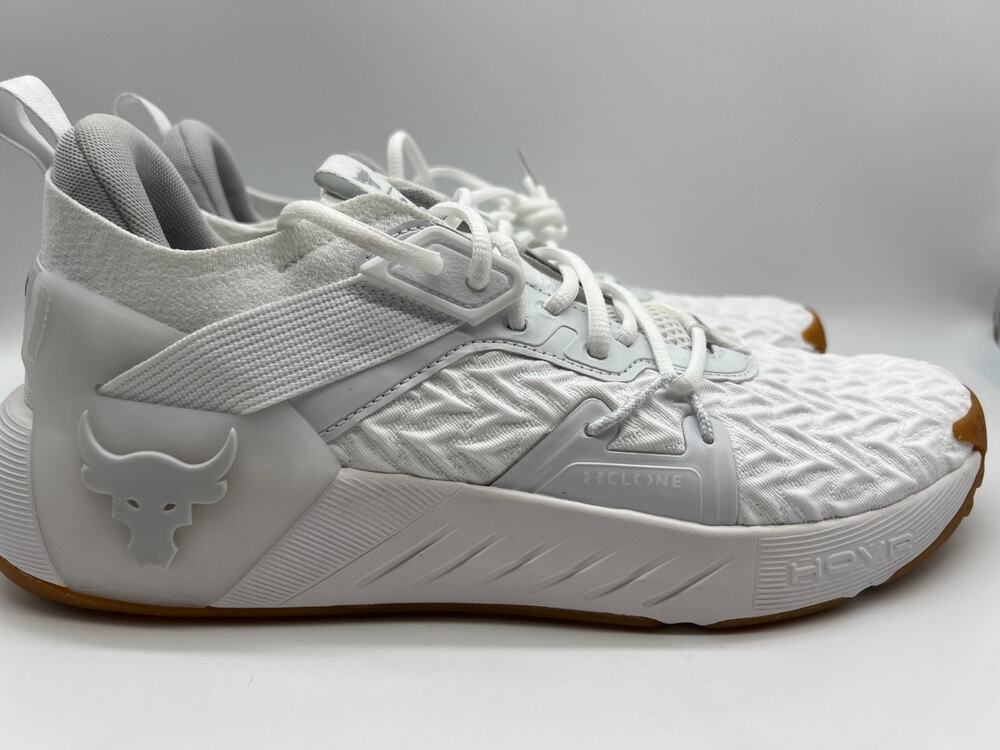 Under Armour Project Rock 6 White Training Shoe 3026534-100 Men's Size 12
